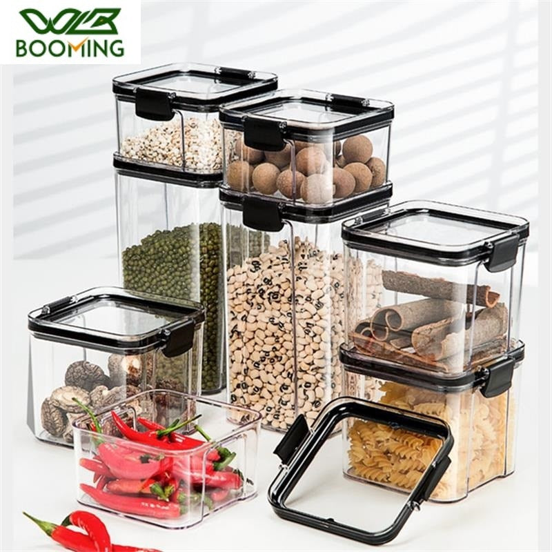 Plastic Sealed Cans Kitchen Storage Box - Golden Buy