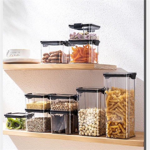 Plastic Sealed Cans Kitchen Storage Box - Golden Buy