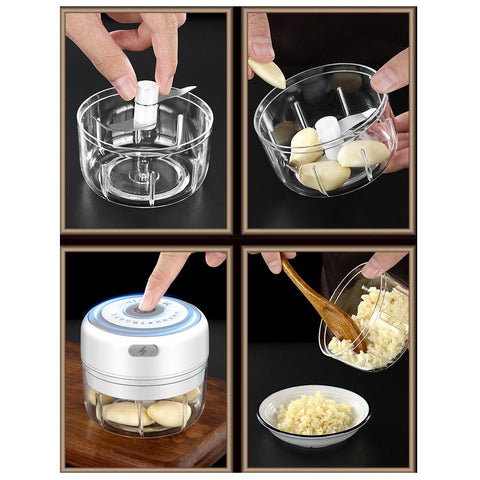 Electric Garlic & Vegetables Masher - Golden Buy