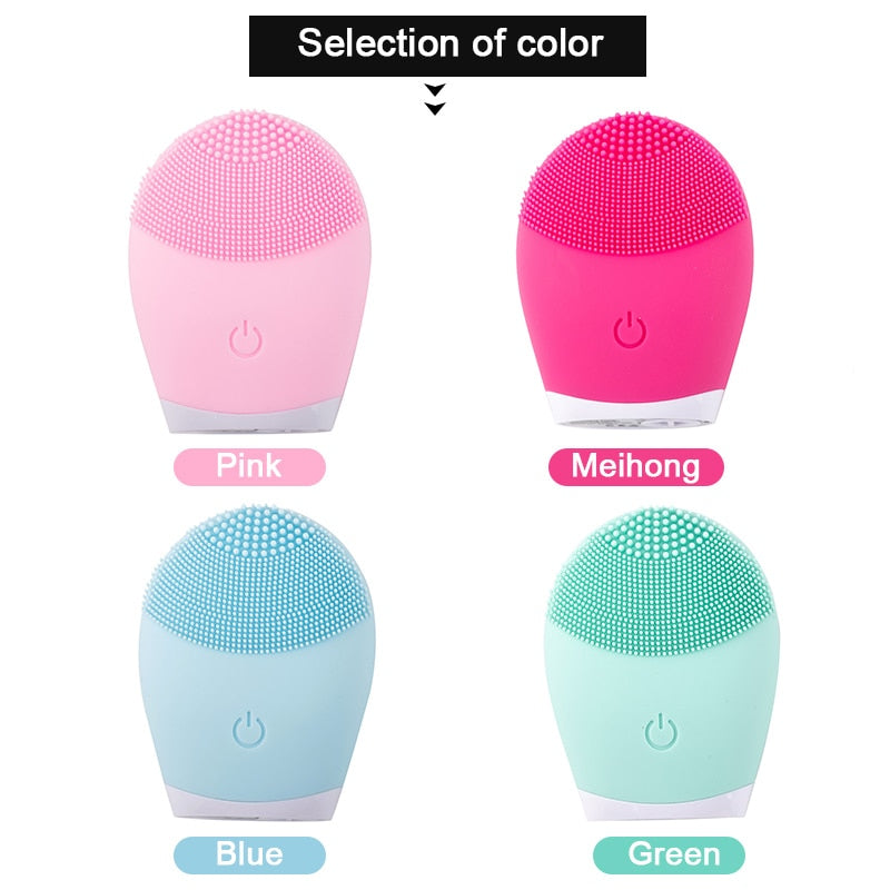 Silicone Facial Brush Cleansing & Skin Massager - Golden Buy