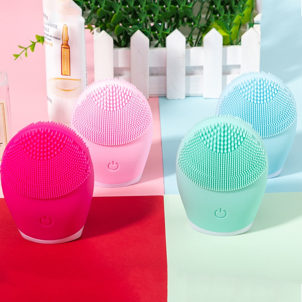 Silicone Facial Brush Cleansing & Skin Massager - Golden Buy