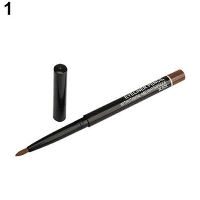 Black Brown Natural Waterproof Eye Liner 1PC - Golden Buy