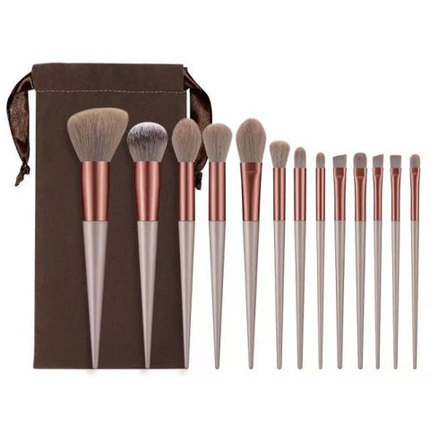 Soft Fluffy Makeup Brushes Set 13Pcs - Golden Buy