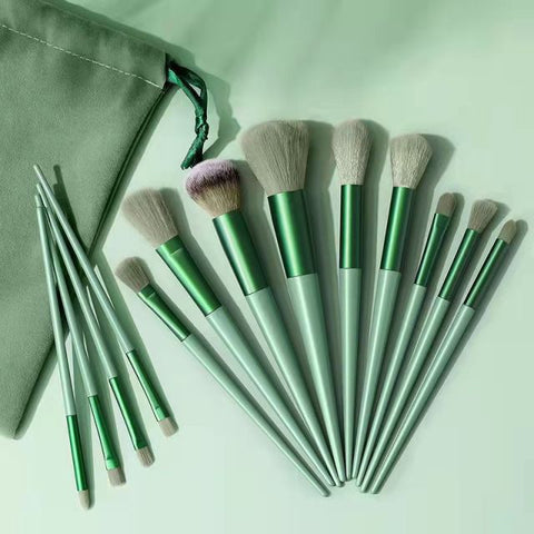 Soft Fluffy Makeup Brushes Set 13Pcs - Golden Buy