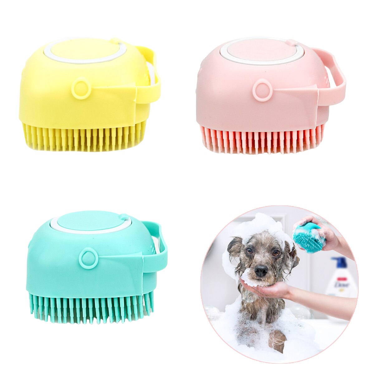 Silicone Bath Brush Pet - Golden Buy